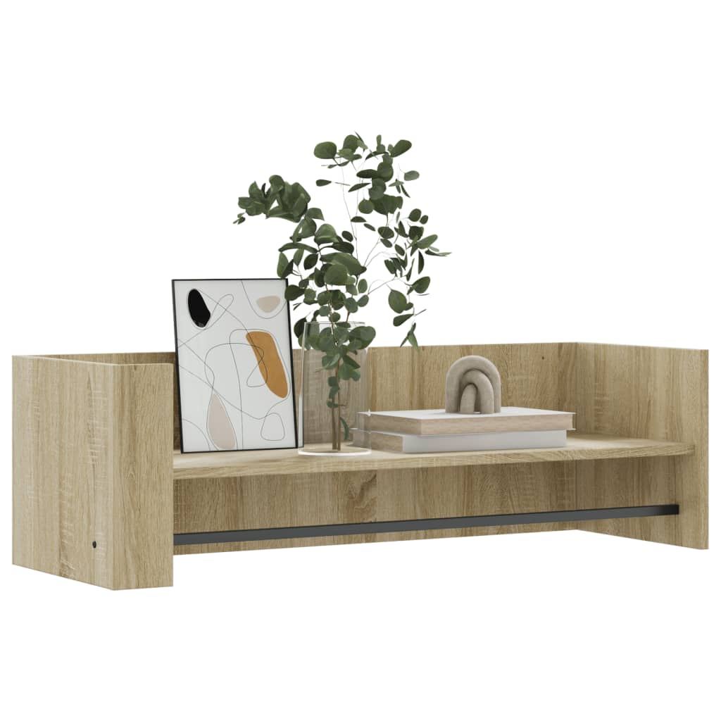 vidaXL Raft de perete, stejar sonoma, 100x35x30,5 cm, lemn prelucrat
