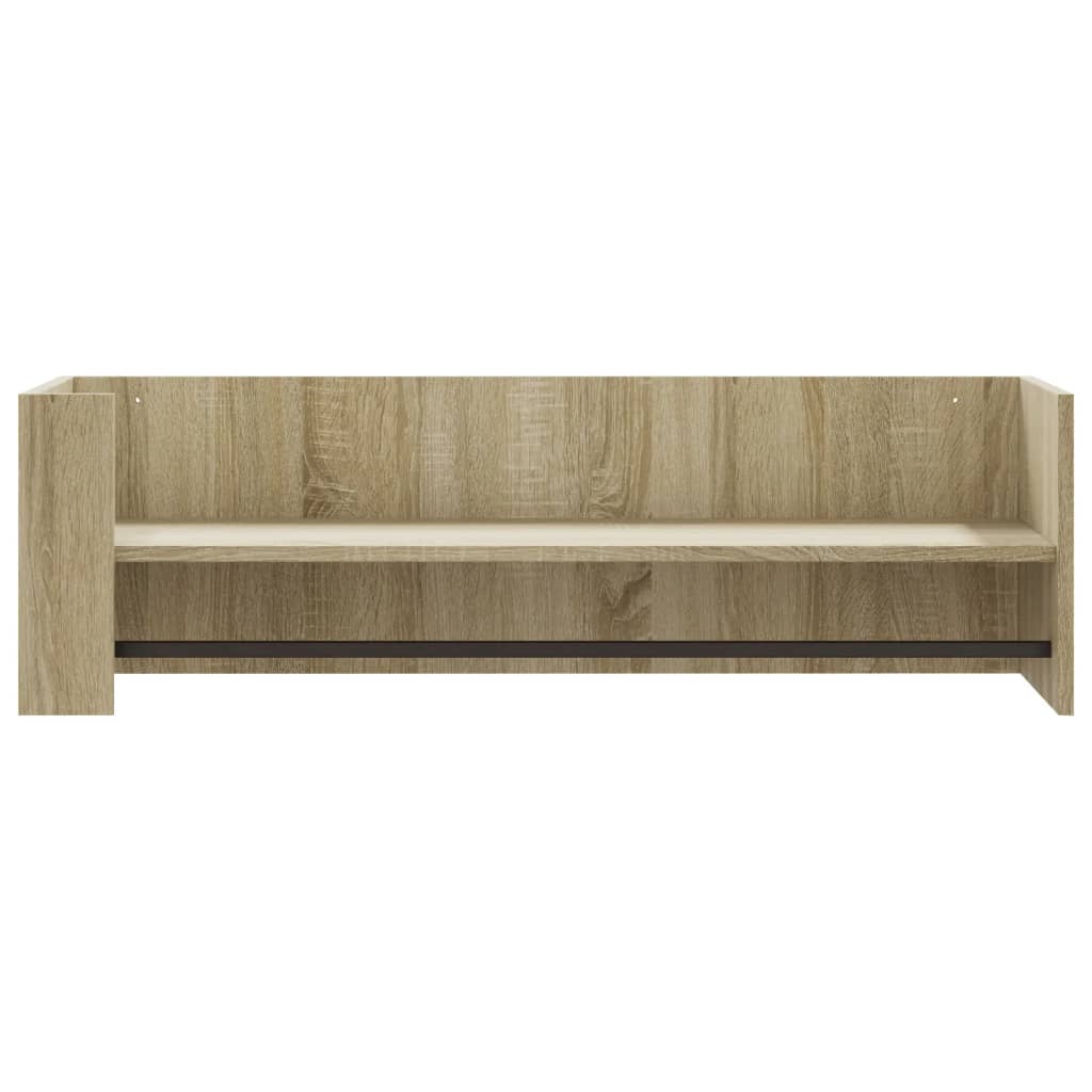 vidaXL Raft de perete, stejar sonoma, 100x35x30,5 cm, lemn prelucrat