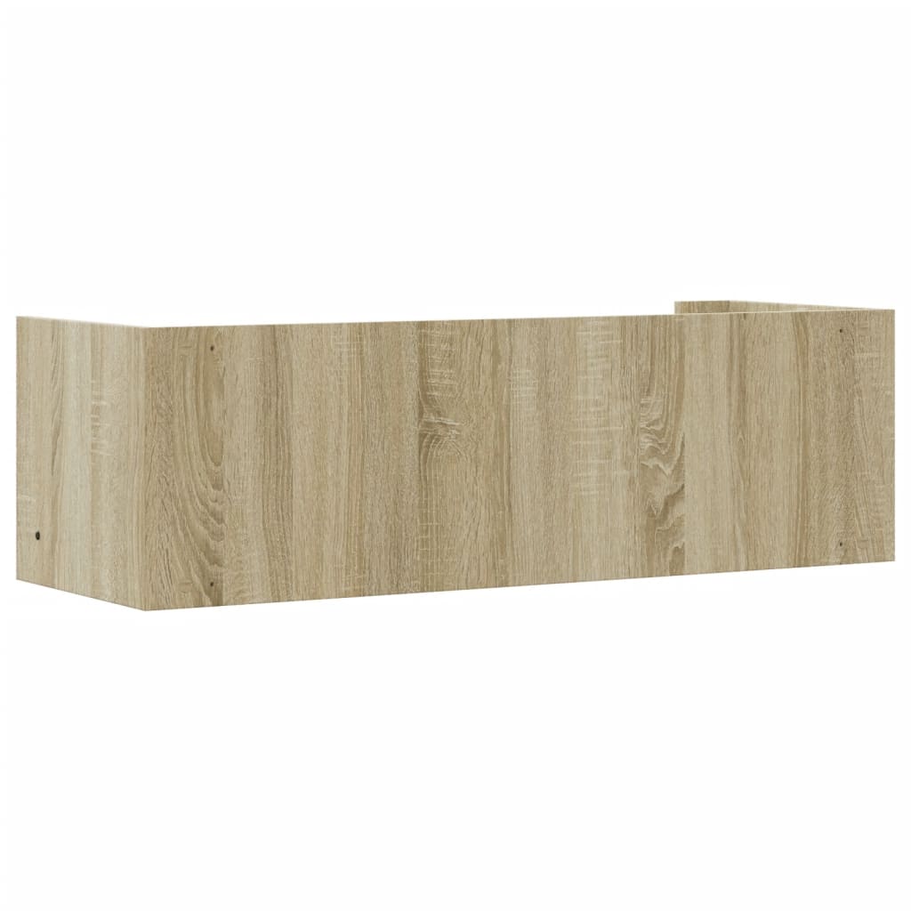 vidaXL Raft de perete, stejar sonoma, 100x35x30,5 cm, lemn prelucrat