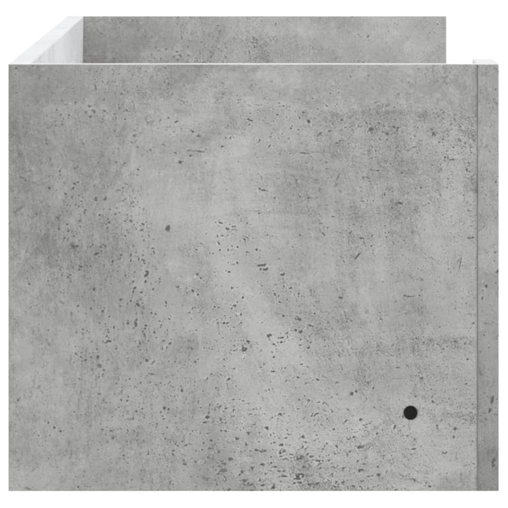 vidaXL Raft de perete, gri beton, 100x35x30,5 cm, lemn prelucrat