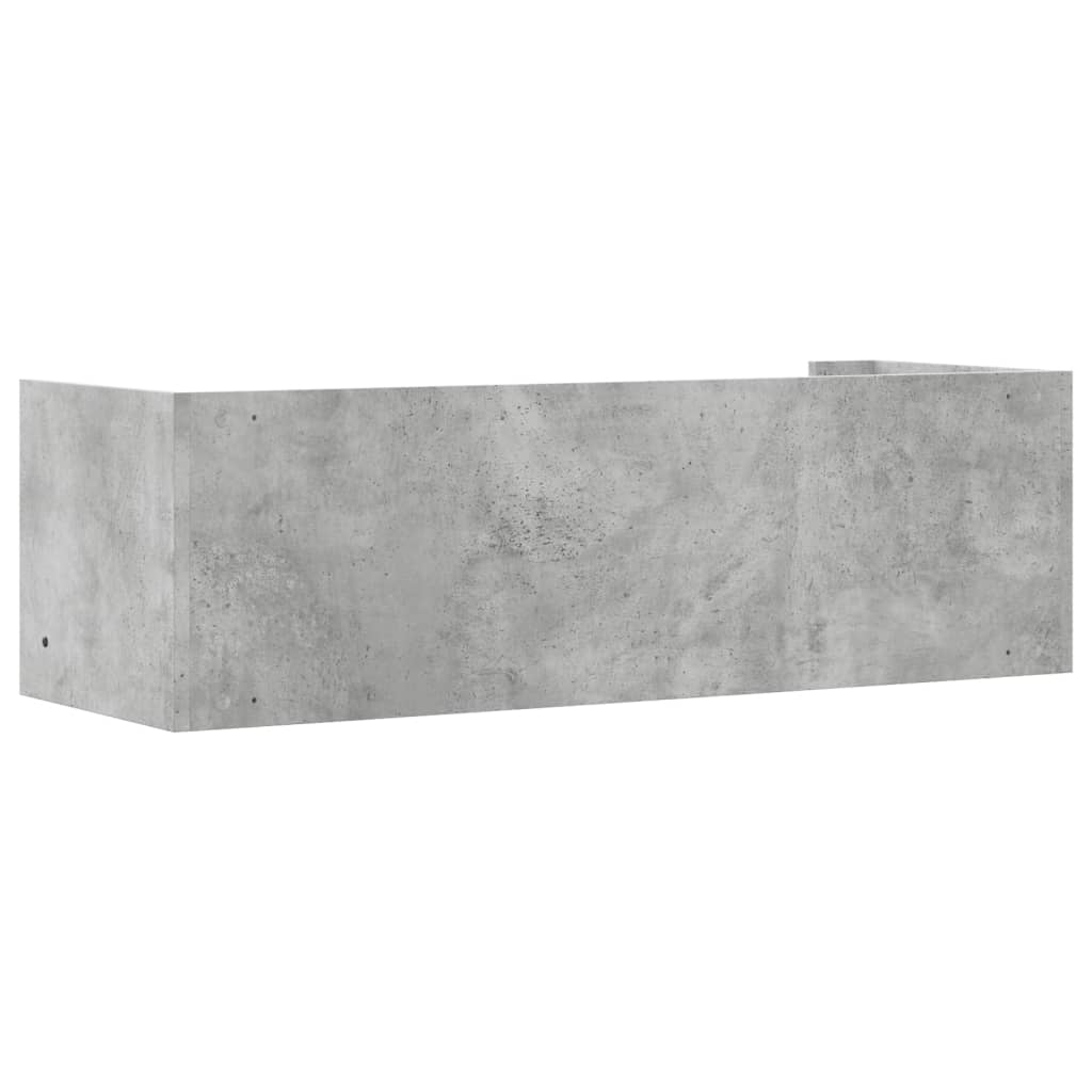 vidaXL Raft de perete, gri beton, 100x35x30,5 cm, lemn prelucrat