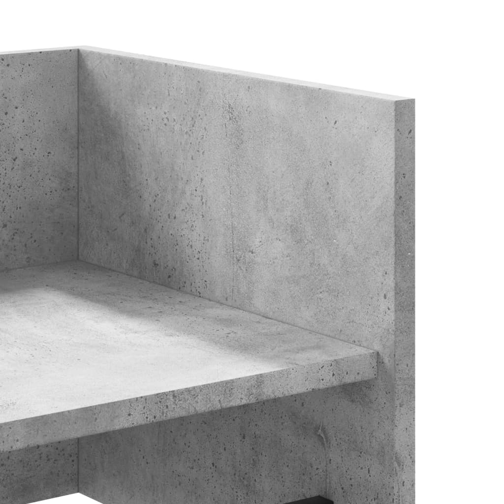 vidaXL Raft de perete, gri beton, 100x35x30,5 cm, lemn prelucrat