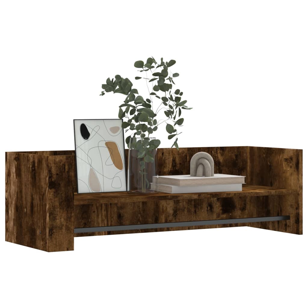 vidaXL Raft de perete, stejar fumuriu, 100x35x30,5 cm, lemn prelucrat vidaXL Raft de perete, stejar fumuriu, 100x35x30,5 cm, lemn prelucrat