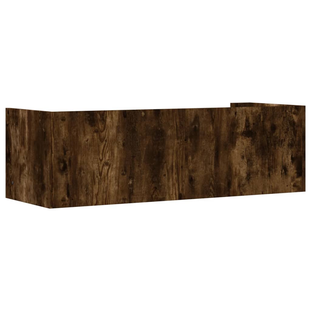 vidaXL Raft de perete, stejar fumuriu, 100x35x30,5 cm, lemn prelucrat vidaXL Raft de perete, stejar fumuriu, 100x35x30,5 cm, lemn prelucrat