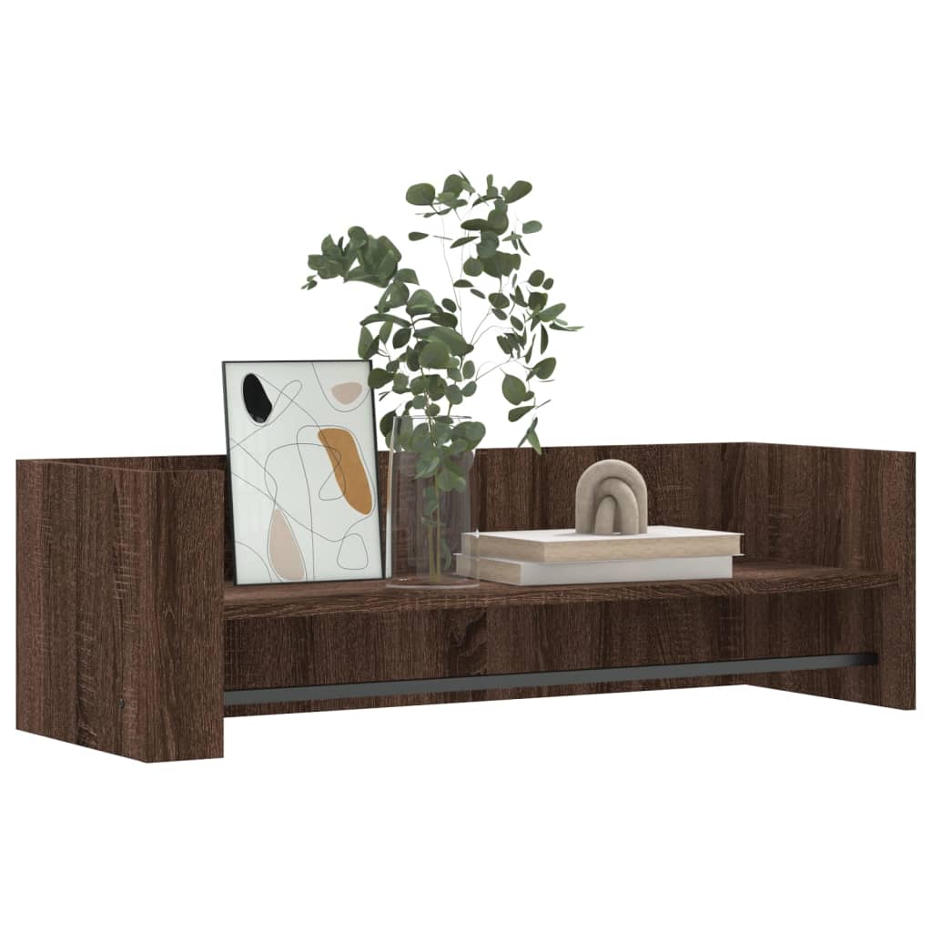 vidaXL Raft de perete, stejar maro, 100x35x30,5 cm, lemn prelucrat vidaXL Raft de perete, stejar maro, 100x35x30,5 cm, lemn prelucrat