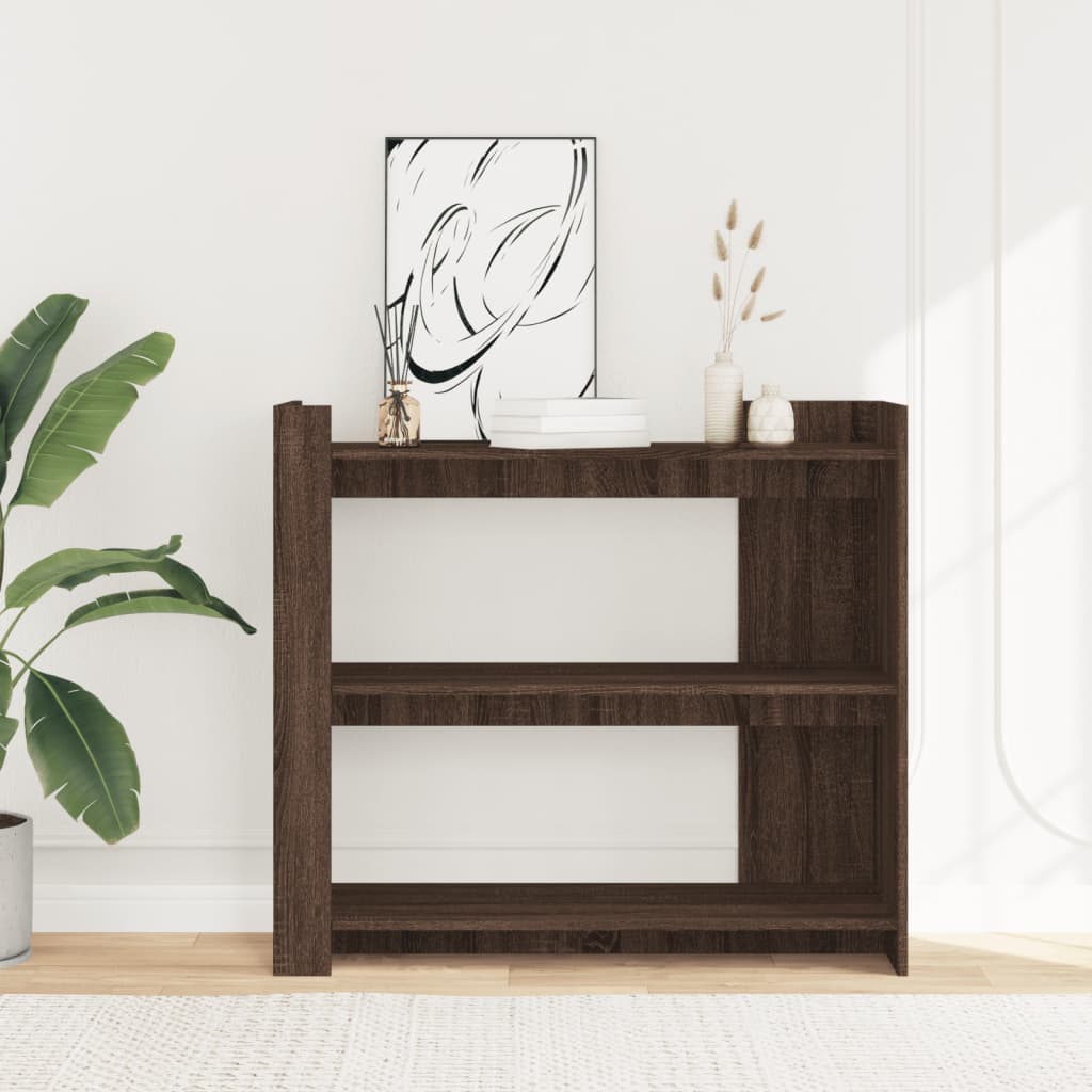 vidaXL Măsuță consolă, stejar maro, 100x35x90 cm, lemn prelucrat vidaXL Măsuță consolă, stejar maro, 100x35x90 cm, lemn prelucrat