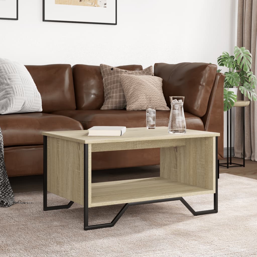 vidaXL Măsuță de cafea, stejar sonoma, 75x51x40 cm, lemn prelucrat vidaXL Măsuță de cafea, stejar sonoma, 75x51x40 cm, lemn prelucrat