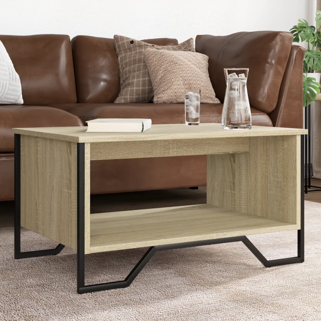 vidaXL Măsuță de cafea, stejar sonoma, 75x51x40 cm, lemn prelucrat vidaXL Măsuță de cafea, stejar sonoma, 75x51x40 cm, lemn prelucrat