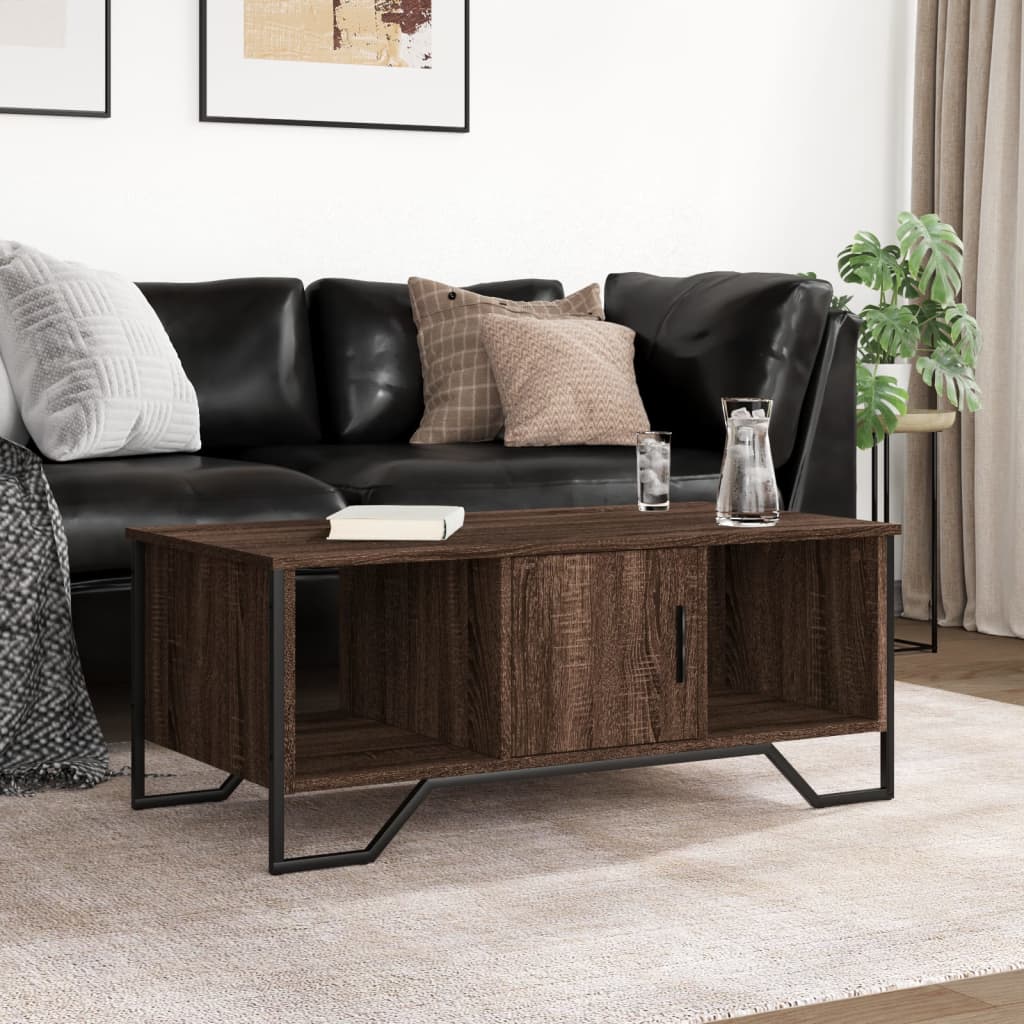vidaXL Măsuță de cafea, stejar maro, 100x51x40 cm, lemn prelucrat vidaXL Măsuță de cafea, stejar maro, 100x51x40 cm, lemn prelucrat