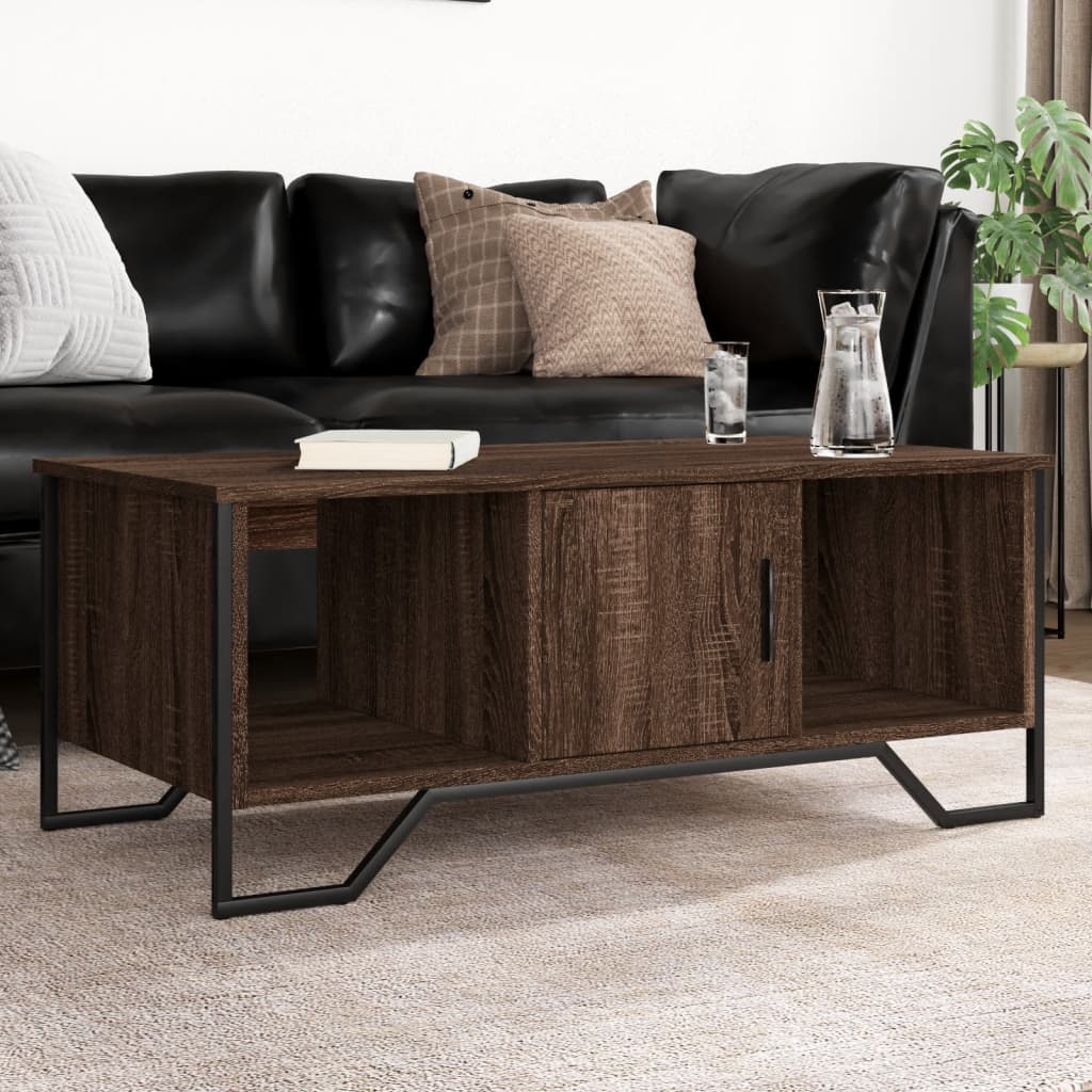 vidaXL Măsuță de cafea, stejar maro, 100x51x40 cm, lemn prelucrat vidaXL Măsuță de cafea, stejar maro, 100x51x40 cm, lemn prelucrat