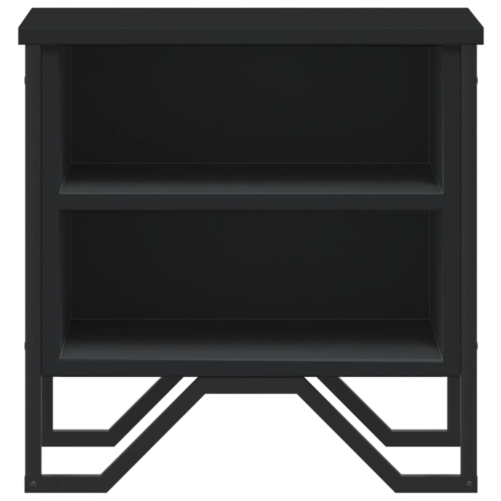 vidaXL Noptiere, 2 buc., negru, 40x30x40 cm, lemn prelucrat