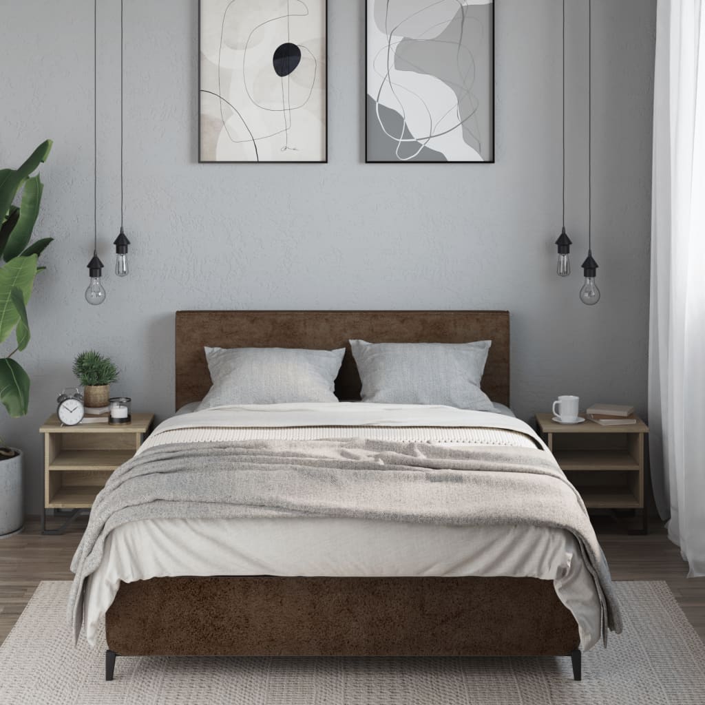 vidaXL Noptiere, 2 buc., stejar Sonoma, 40x30x40 cm, lemn prelucrat vidaXL Noptiere, 2 buc., stejar Sonoma, 40x30x40 cm, lemn prelucrat