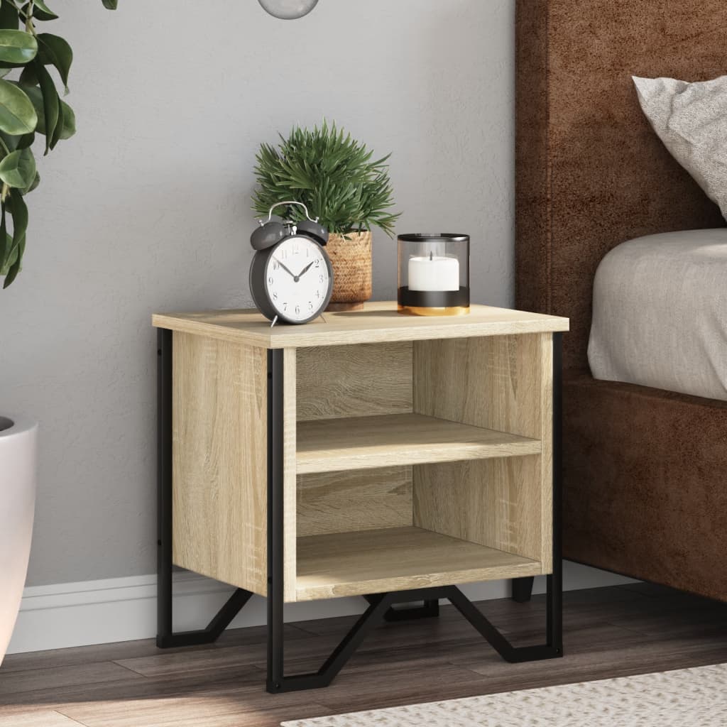 vidaXL Noptiere, 2 buc., stejar Sonoma, 40x30x40 cm, lemn prelucrat vidaXL Noptiere, 2 buc., stejar Sonoma, 40x30x40 cm, lemn prelucrat
