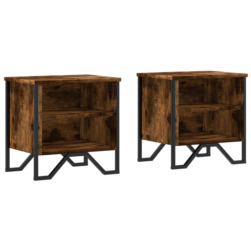 vidaXL Noptiere, 2 buc., stejar fumuriu, 40x30x40 cm, lemn prelucrat vidaXL Noptiere, 2 buc., stejar fumuriu, 40x30x40 cm, lemn prelucrat