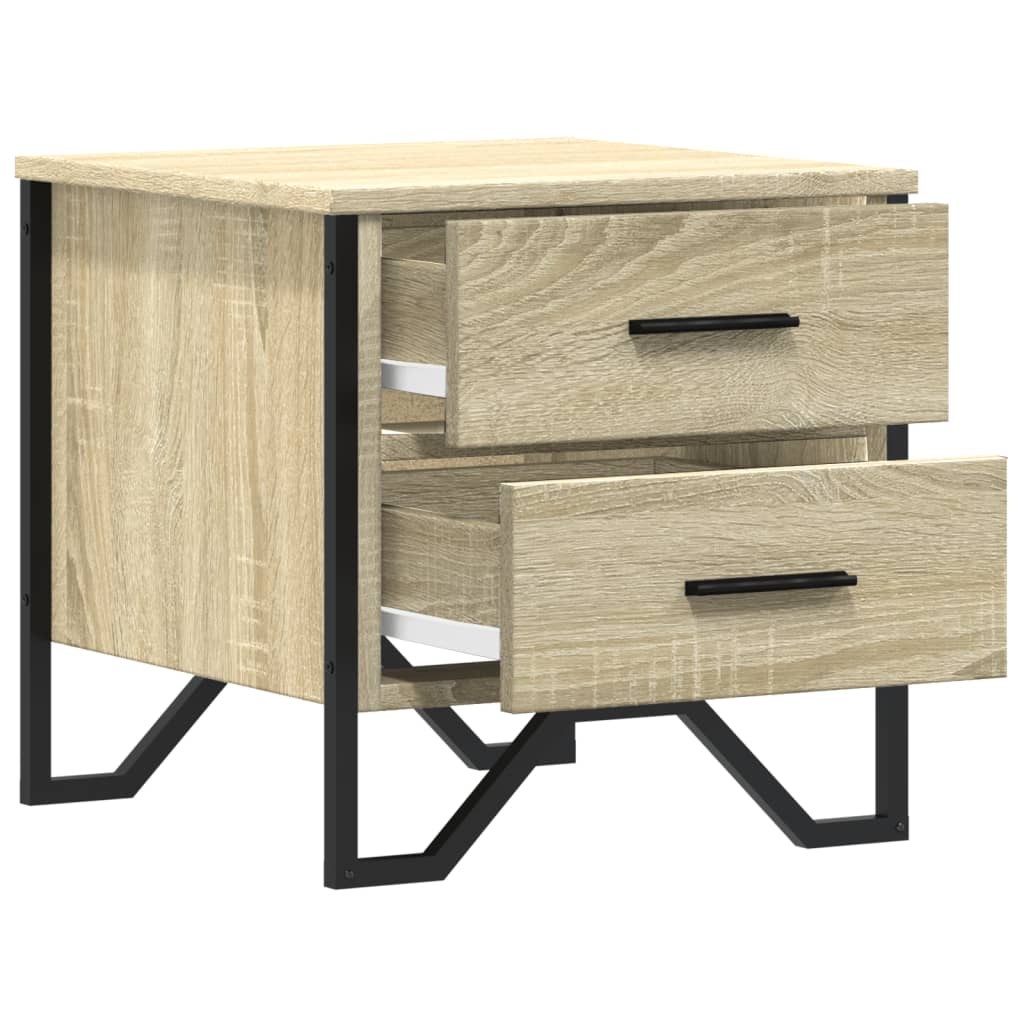 vidaXL Noptiere, 2 buc., stejar sonoma, 40x41x40 cm, lemn prelucrat vidaXL Noptiere, 2 buc., stejar sonoma, 40x41x40 cm, lemn prelucrat