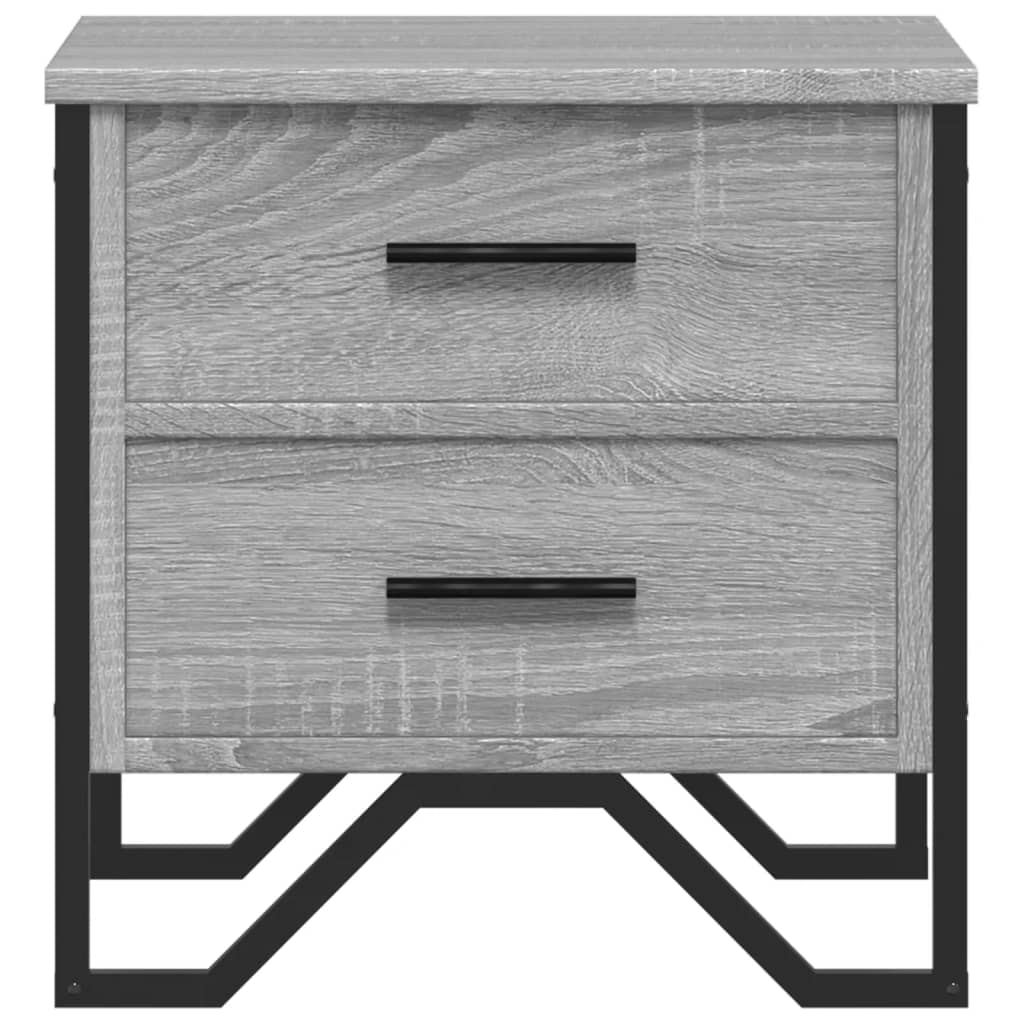 vidaXL Noptiere, 2 buc., gri sonoma, 40x41x40 cm, lemn prelucrat vidaXL Noptiere, 2 buc., gri sonoma, 40x41x40 cm, lemn prelucrat