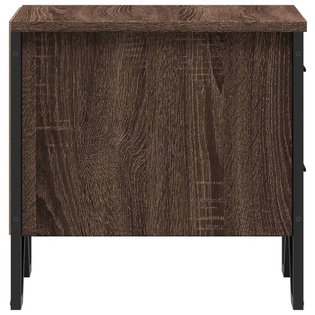 vidaXL Noptiere, 2 buc., stejar maro, 40x41x40 cm, lemn prelucrat