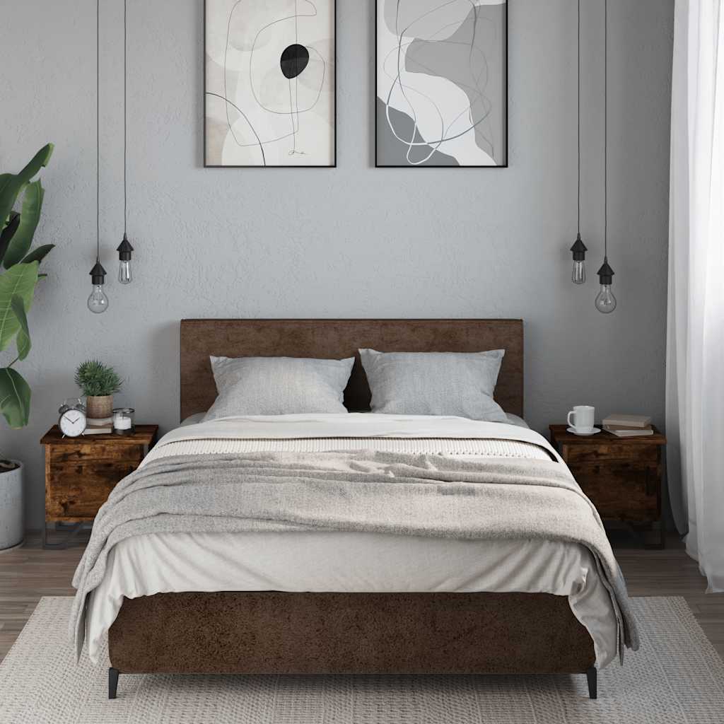 vidaXL Noptiere, 2 buc., stejar fumuriu, 40x30x40 cm, lemn prelucrat vidaXL Noptiere, 2 buc., stejar fumuriu, 40x30x40 cm, lemn prelucrat