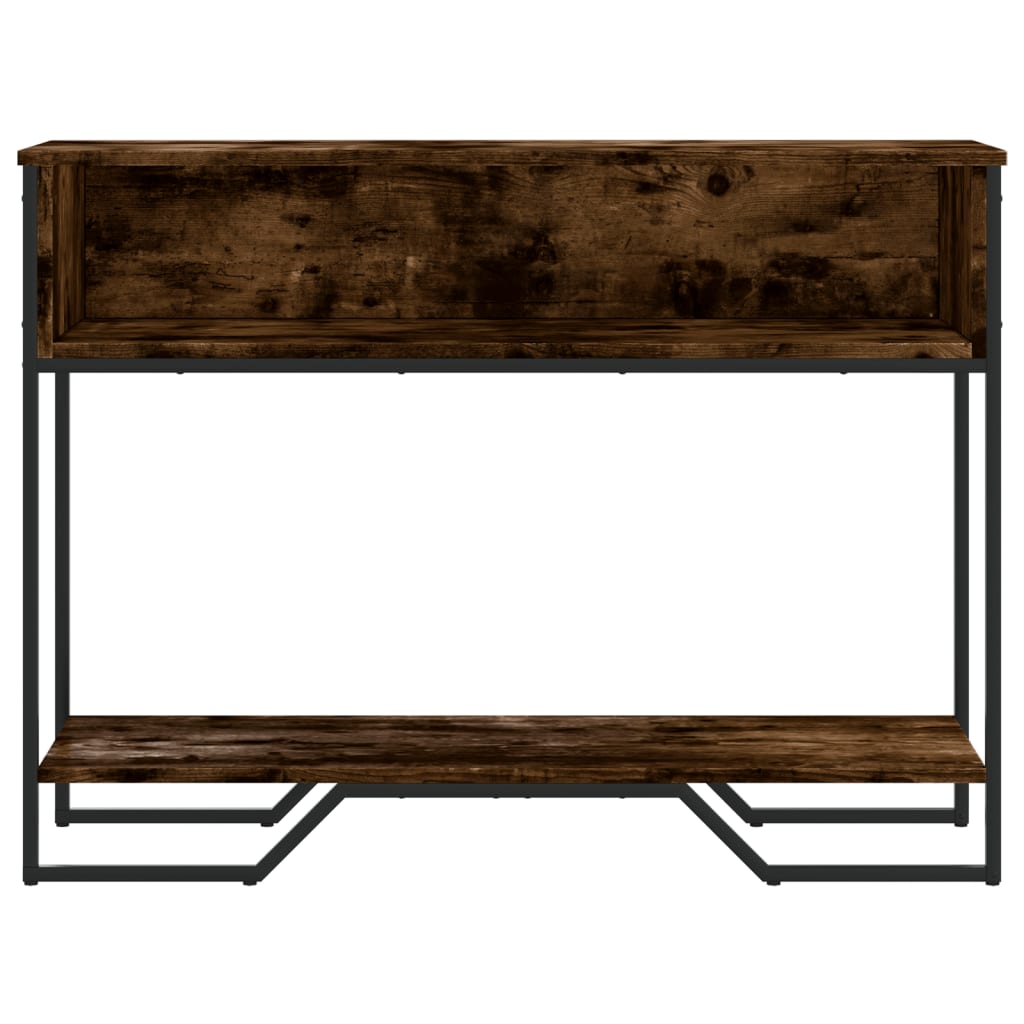 vidaXL Măsuță consolă, stejar fumuriu, 100x35x74,5 cm, lemn prelucrat vidaXL Măsuță consolă, stejar fumuriu, 100x35x74,5 cm, lemn prelucrat