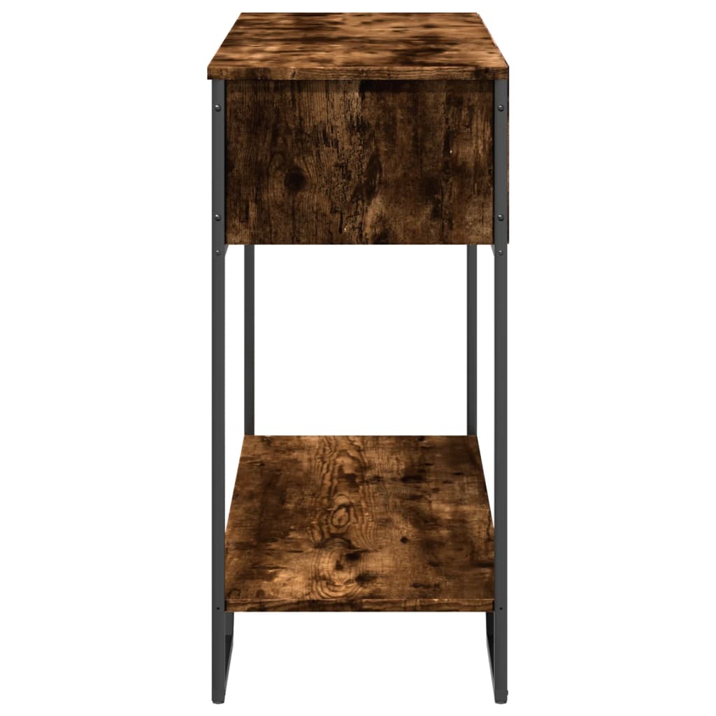 vidaXL Măsuță consolă, stejar fumuriu, 100x35x74,5 cm, lemn prelucrat vidaXL Măsuță consolă, stejar fumuriu, 100x35x74,5 cm, lemn prelucrat