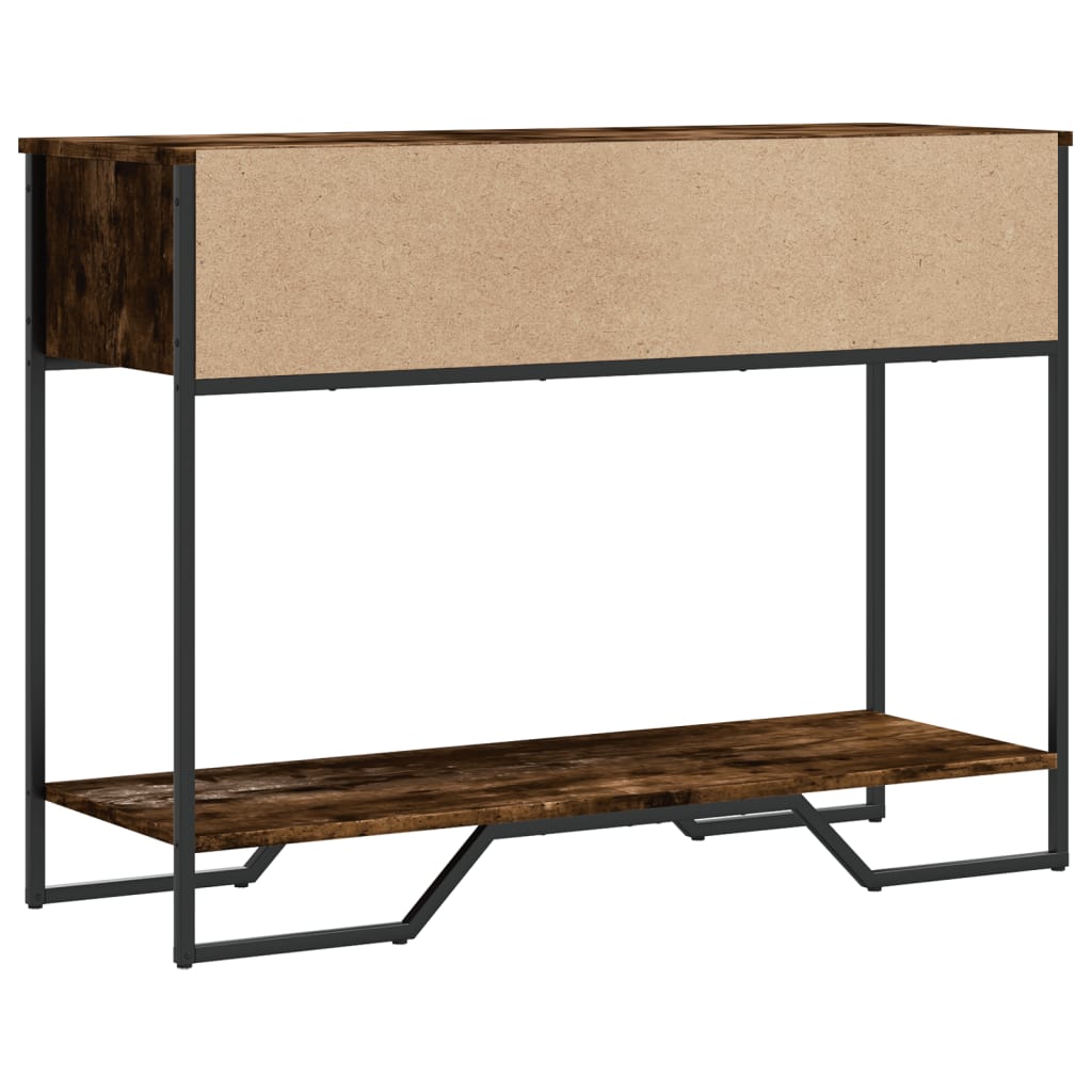 vidaXL Măsuță consolă, stejar fumuriu, 100x35x74,5 cm, lemn prelucrat vidaXL Măsuță consolă, stejar fumuriu, 100x35x74,5 cm, lemn prelucrat