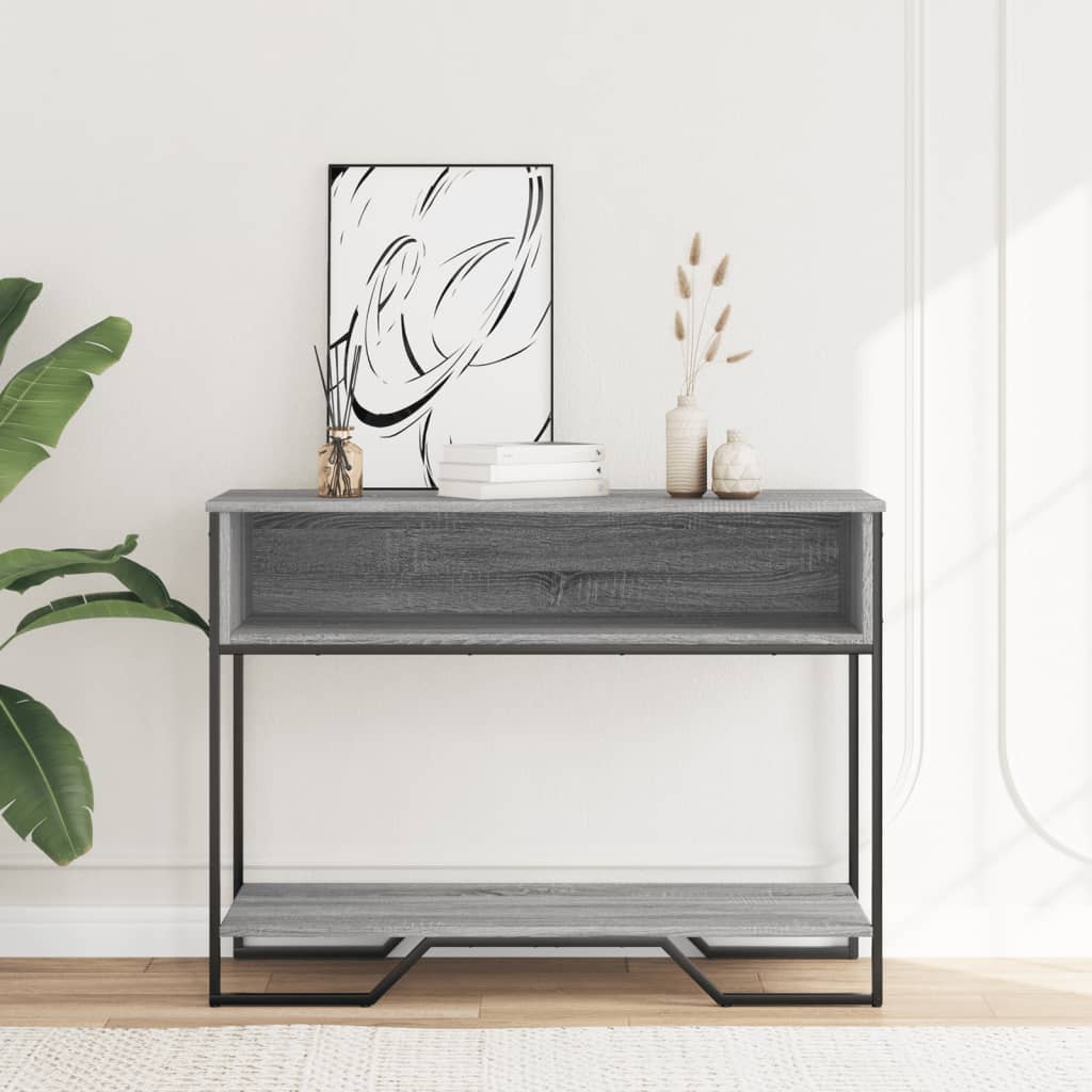 vidaXL Măsuță consolă, gri sonoma, 100x35x74,5 cm, lemn prelucrat vidaXL Măsuță consolă, gri sonoma, 100x35x74,5 cm, lemn prelucrat