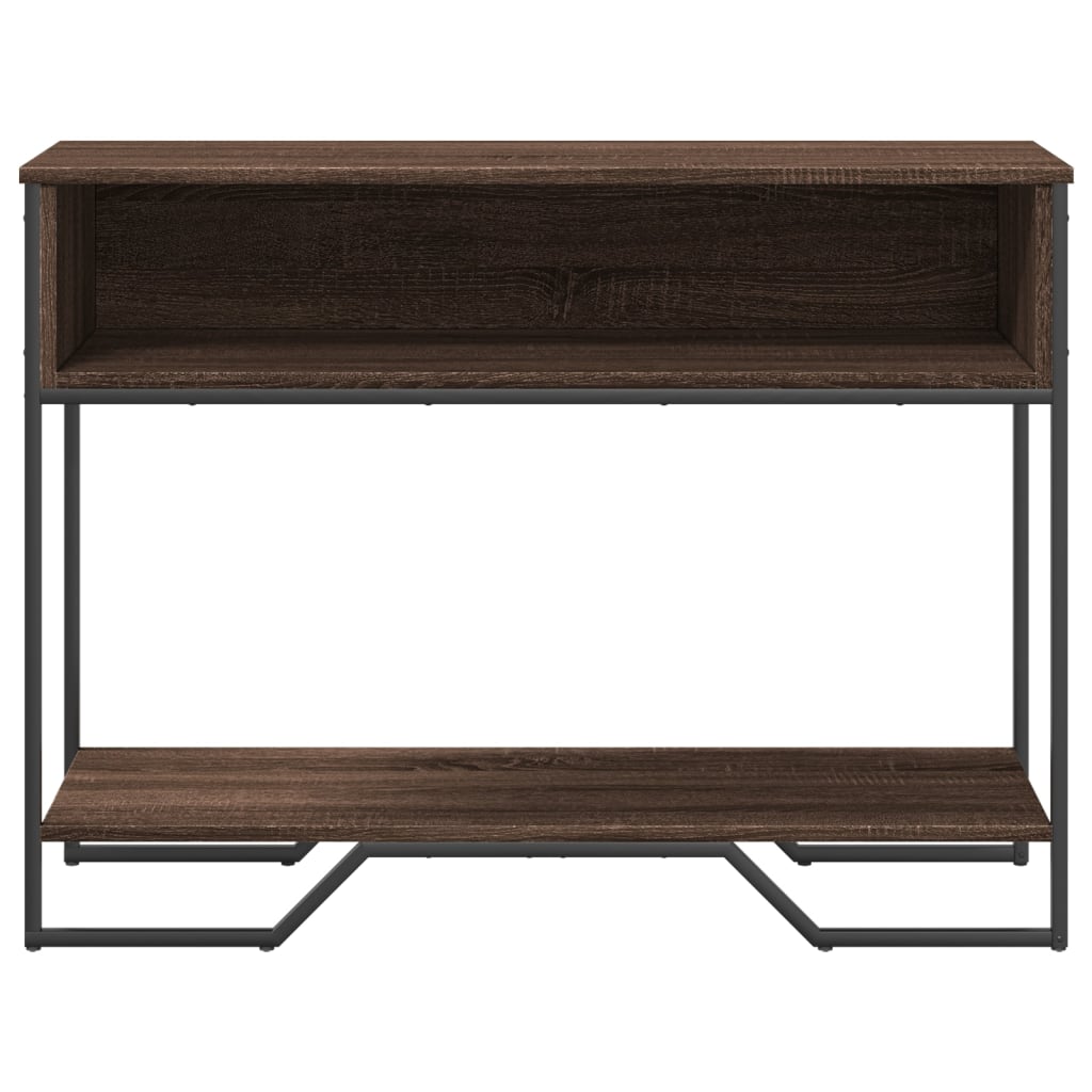 vidaXL Măsuță consolă, stejar maro, 100x35x74,5 cm, lemn prelucrat vidaXL Măsuță consolă, stejar maro, 100x35x74,5 cm, lemn prelucrat