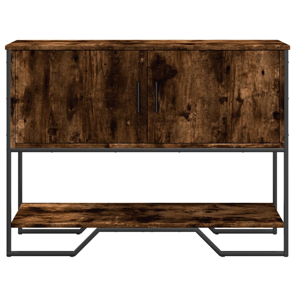 vidaXL Măsuță consolă, stejar fumuriu, 100x35x74,5 cm, lemn prelucrat vidaXL Măsuță consolă, stejar fumuriu, 100x35x74,5 cm, lemn prelucrat