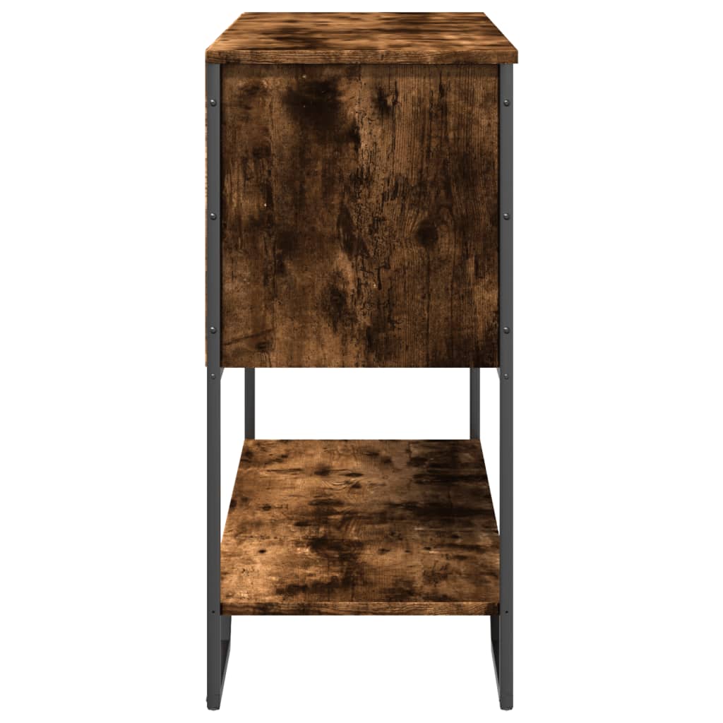 vidaXL Măsuță consolă, stejar fumuriu, 100x35x74,5 cm, lemn prelucrat vidaXL Măsuță consolă, stejar fumuriu, 100x35x74,5 cm, lemn prelucrat