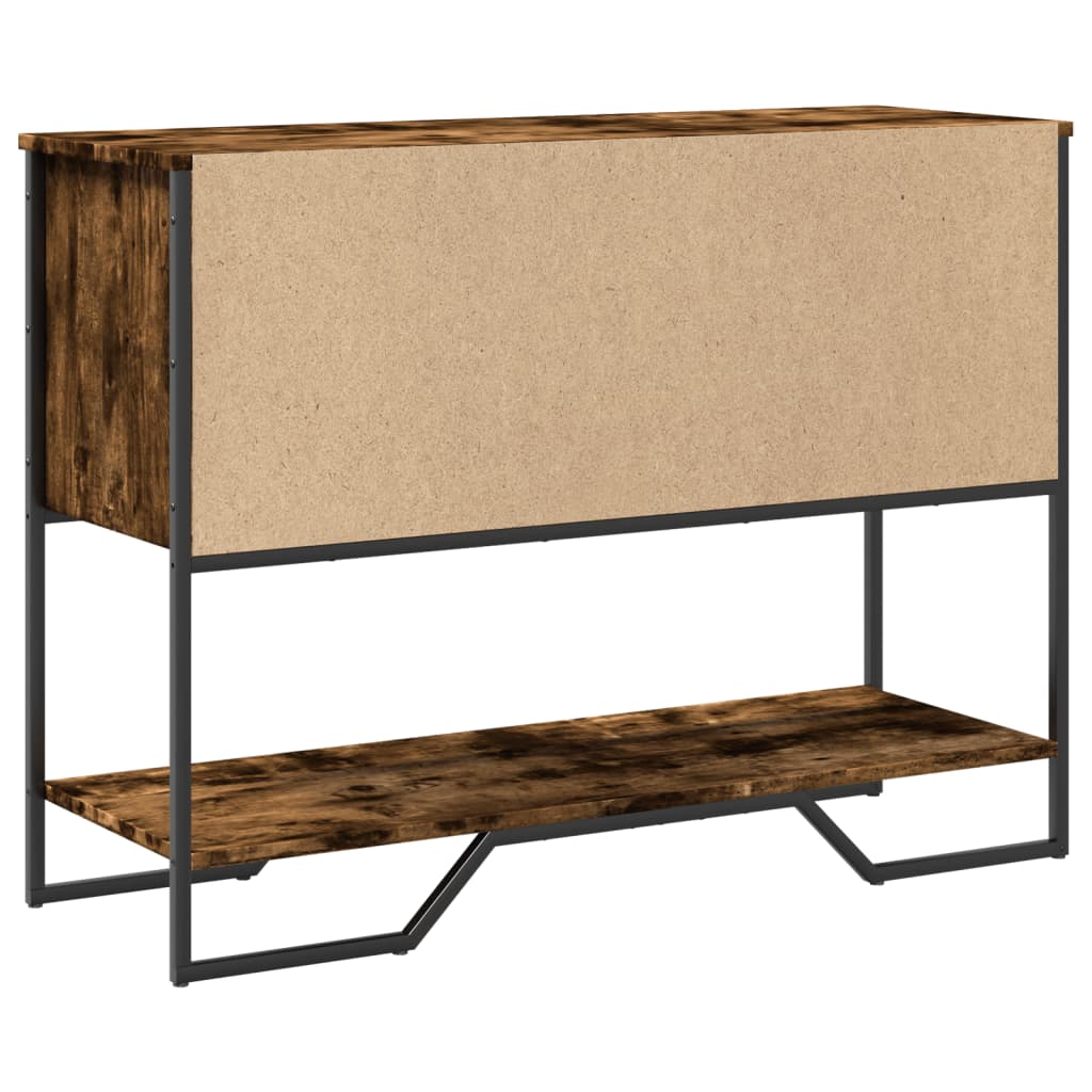 vidaXL Măsuță consolă, stejar fumuriu, 100x35x74,5 cm, lemn prelucrat vidaXL Măsuță consolă, stejar fumuriu, 100x35x74,5 cm, lemn prelucrat