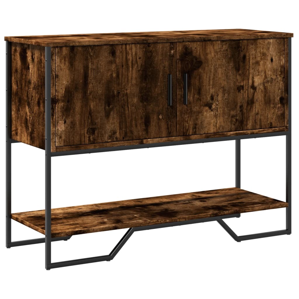 vidaXL Măsuță consolă, stejar fumuriu, 100x35x74,5 cm, lemn prelucrat vidaXL Măsuță consolă, stejar fumuriu, 100x35x74,5 cm, lemn prelucrat