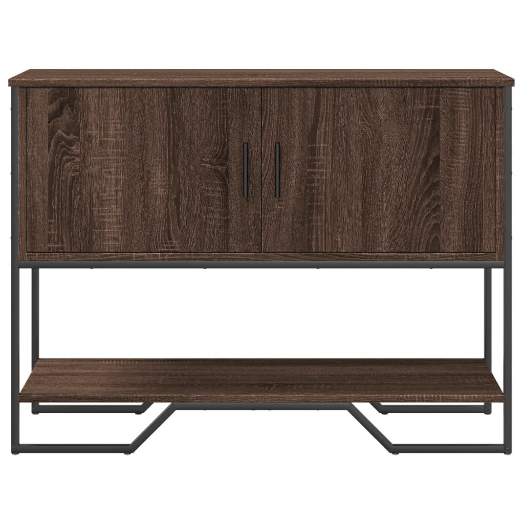 vidaXL Măsuță consolă, stejar maro, 100x35x74,5 cm, lemn prelucrat vidaXL Măsuță consolă, stejar maro, 100x35x74,5 cm, lemn prelucrat