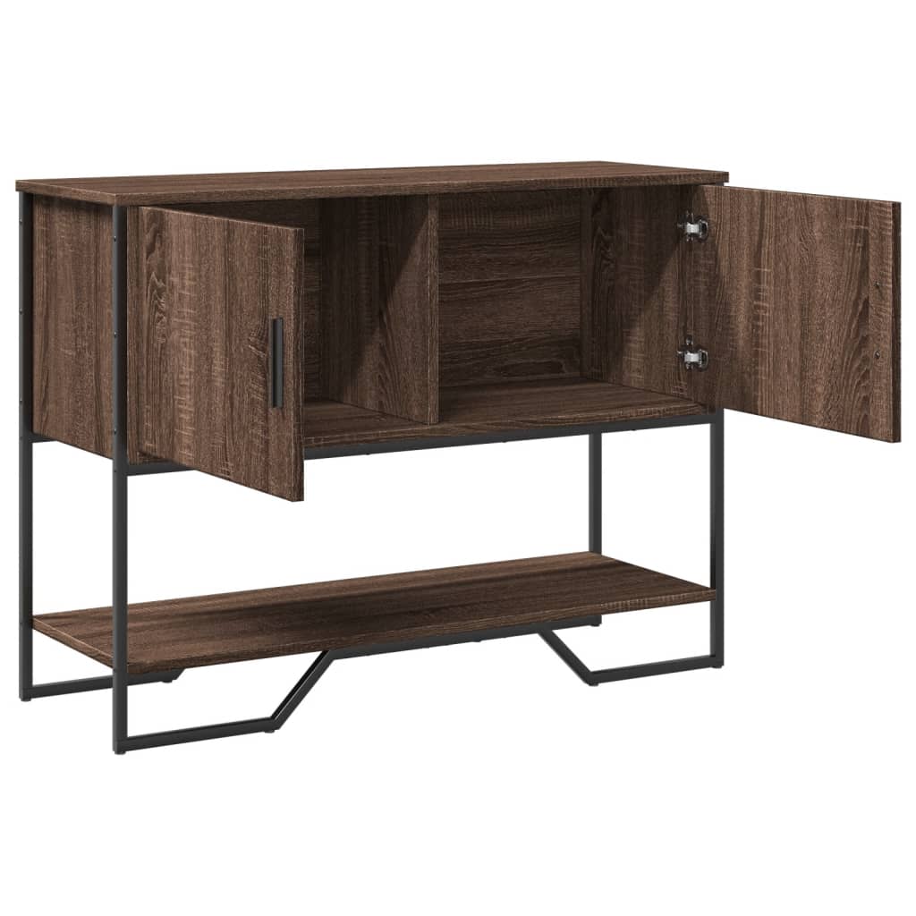 vidaXL Măsuță consolă, stejar maro, 100x35x74,5 cm, lemn prelucrat vidaXL Măsuță consolă, stejar maro, 100x35x74,5 cm, lemn prelucrat