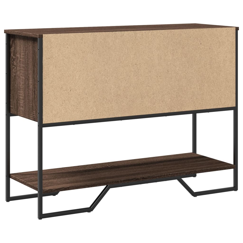 vidaXL Măsuță consolă, stejar maro, 100x35x74,5 cm, lemn prelucrat vidaXL Măsuță consolă, stejar maro, 100x35x74,5 cm, lemn prelucrat