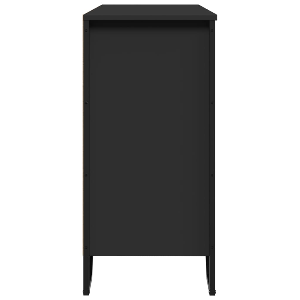 vidaXL Dulap, negru, 101x35,5x74,5 cm, lemn prelucrat