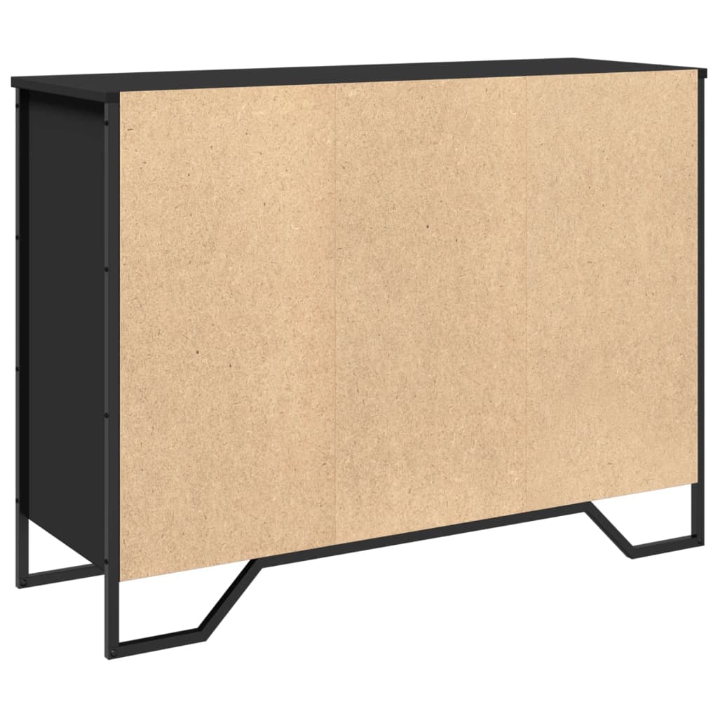 vidaXL Dulap, negru, 101x35,5x74,5 cm, lemn prelucrat