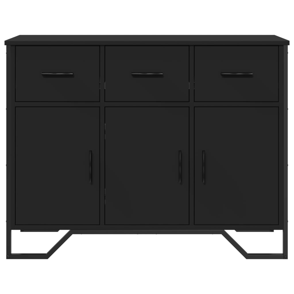 vidaXL Dulap, negru, 97x32,5x74,5 cm, lemn prelucrat