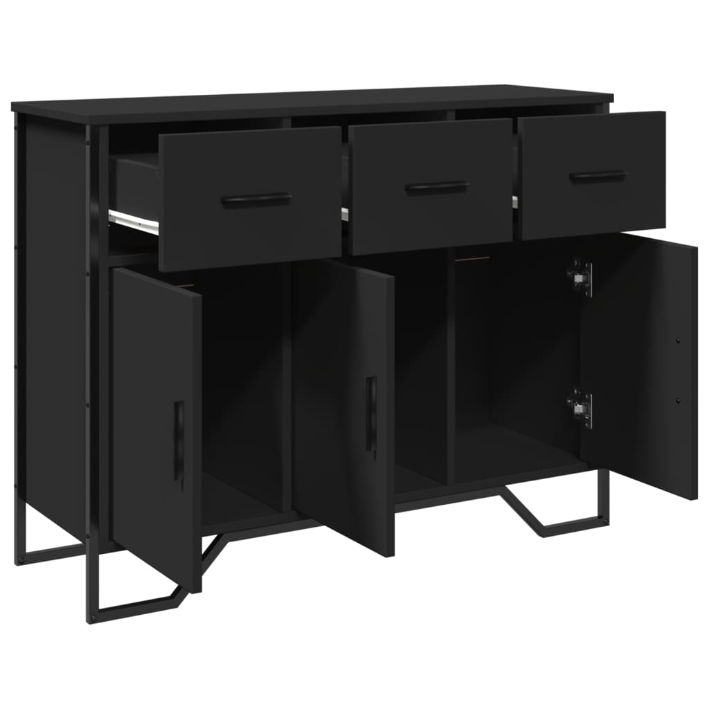 vidaXL Dulap, negru, 97x32,5x74,5 cm, lemn prelucrat