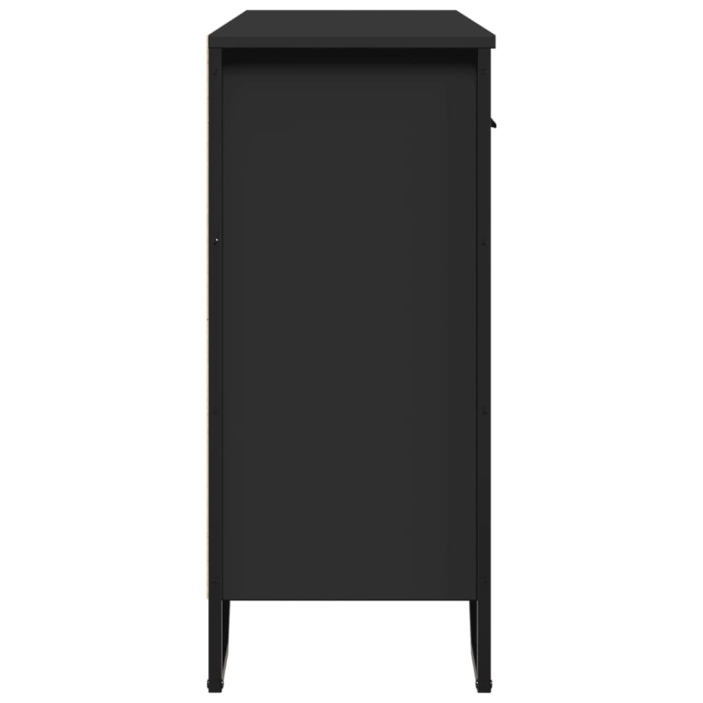 vidaXL Dulap, negru, 97x32,5x74,5 cm, lemn prelucrat