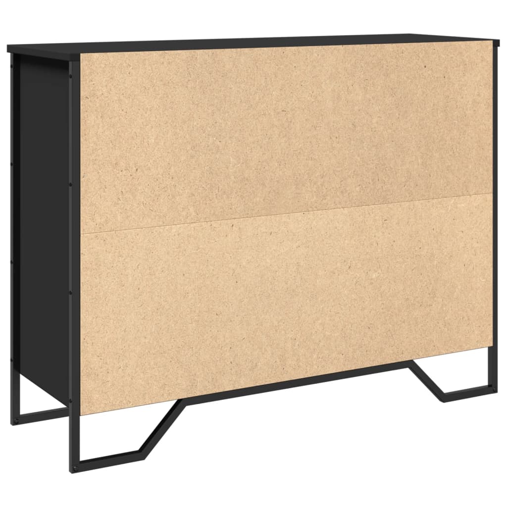 vidaXL Dulap, negru, 97x32,5x74,5 cm, lemn prelucrat
