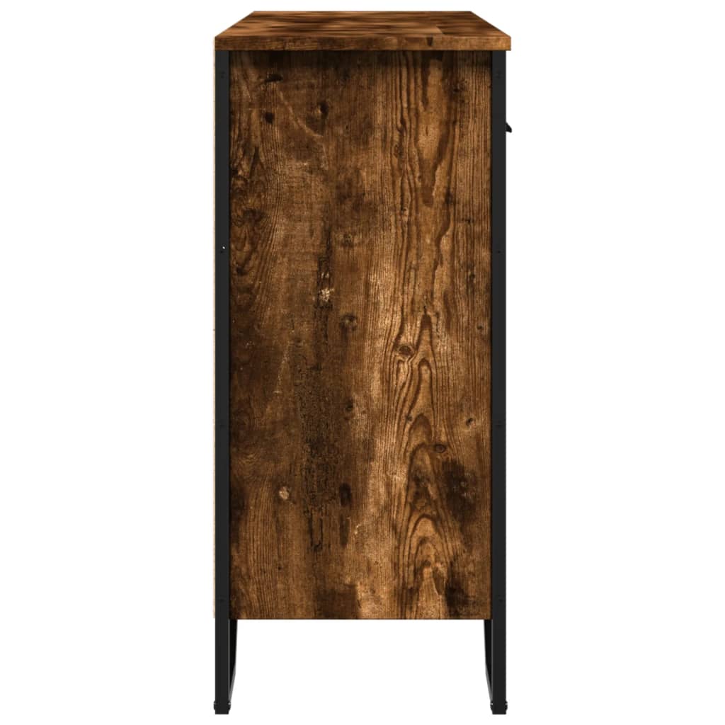 vidaXL Dulap, stejar fumuriu, 97x32,5x74,5 cm, lemn prelucrat