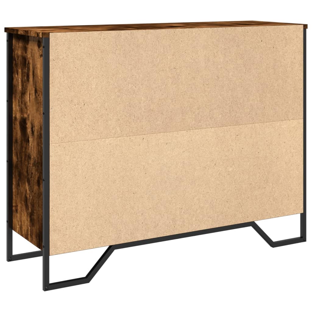 vidaXL Dulap, stejar fumuriu, 97x32,5x74,5 cm, lemn prelucrat