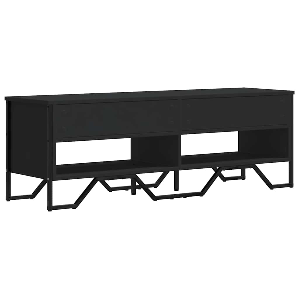 vidaXL Dulap TV, negru, 122x34x41 cm, lemn prelucrat