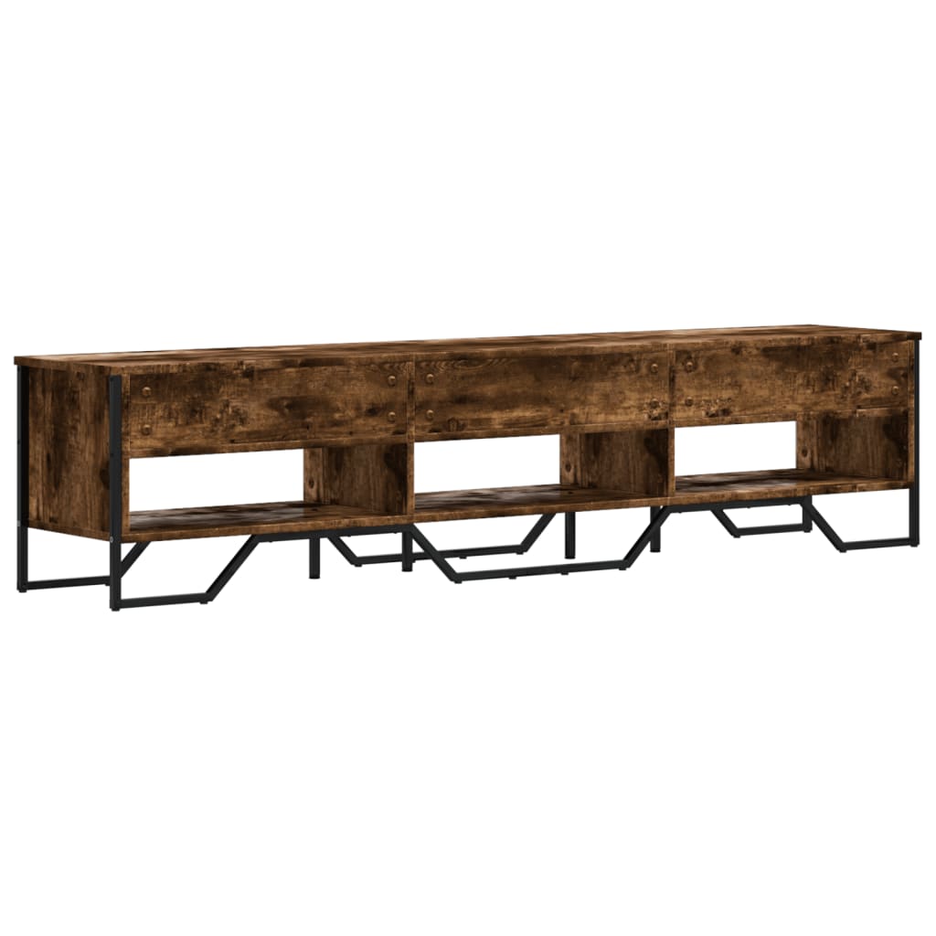 vidaXL Dulap TV, stejar fumuriu, 180x34x41 cm, lemn prelucrat vidaXL Dulap TV, stejar fumuriu, 180x34x41 cm, lemn prelucrat
