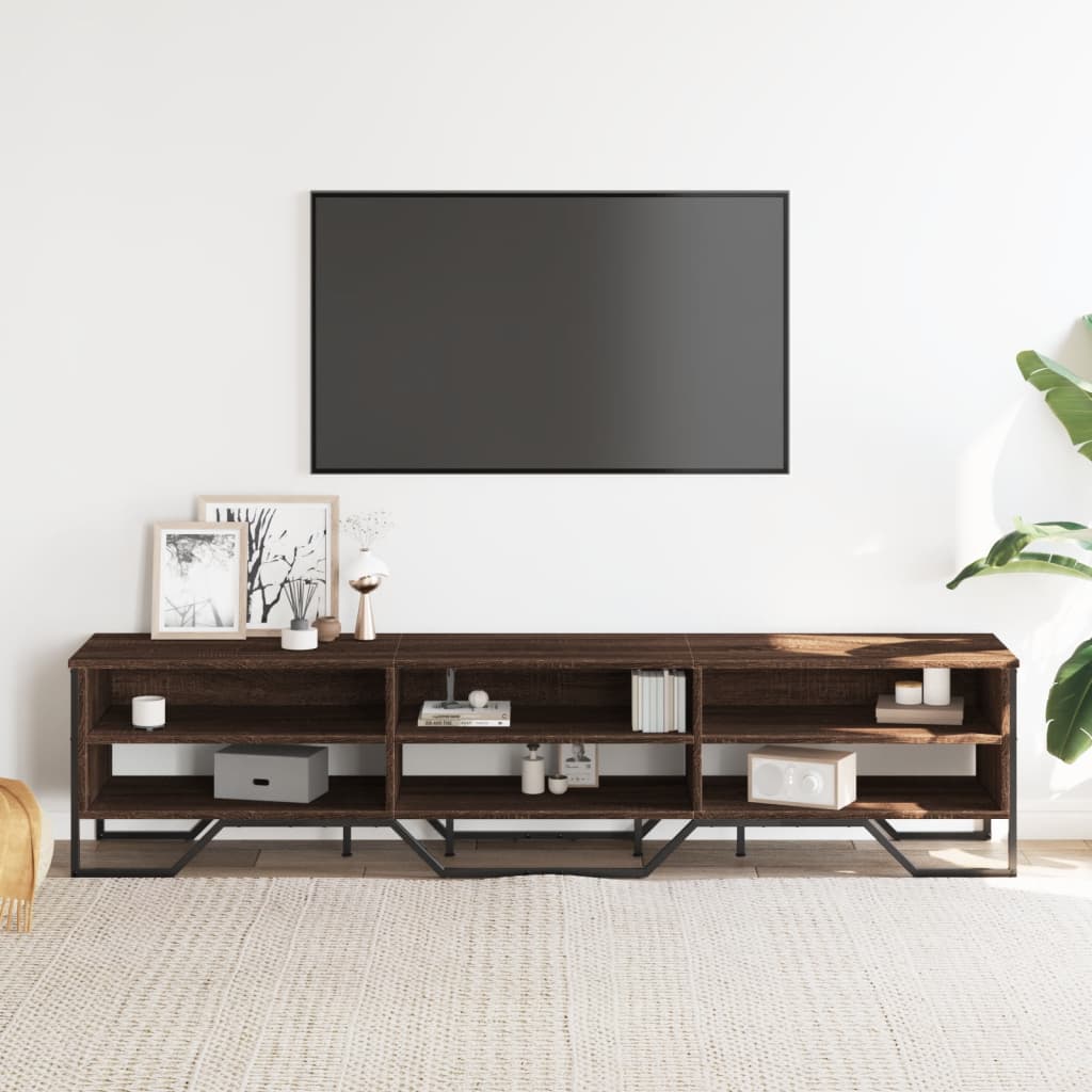 vidaXL Dulap TV, stejar maro, 180x34x41 cm, lemn prelucrat vidaXL Dulap TV, stejar maro, 180x34x41 cm, lemn prelucrat