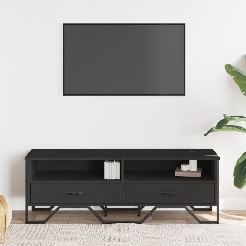 vidaXL Dulap TV, negru, 122x34x41 cm, lemn prelucrat
