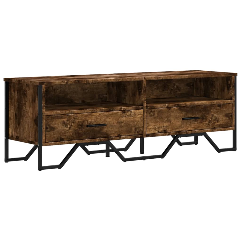 vidaXL Dulap TV, stejar fumuriu, 122x34x41 cm, lemn prelucrat