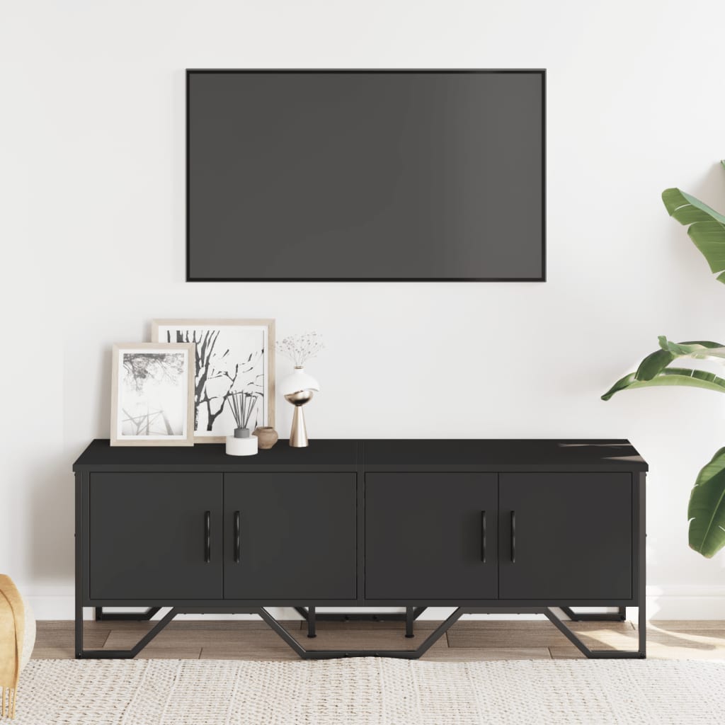 vidaXL Dulap TV, negru, 122x34x41 cm, lemn prelucrat
