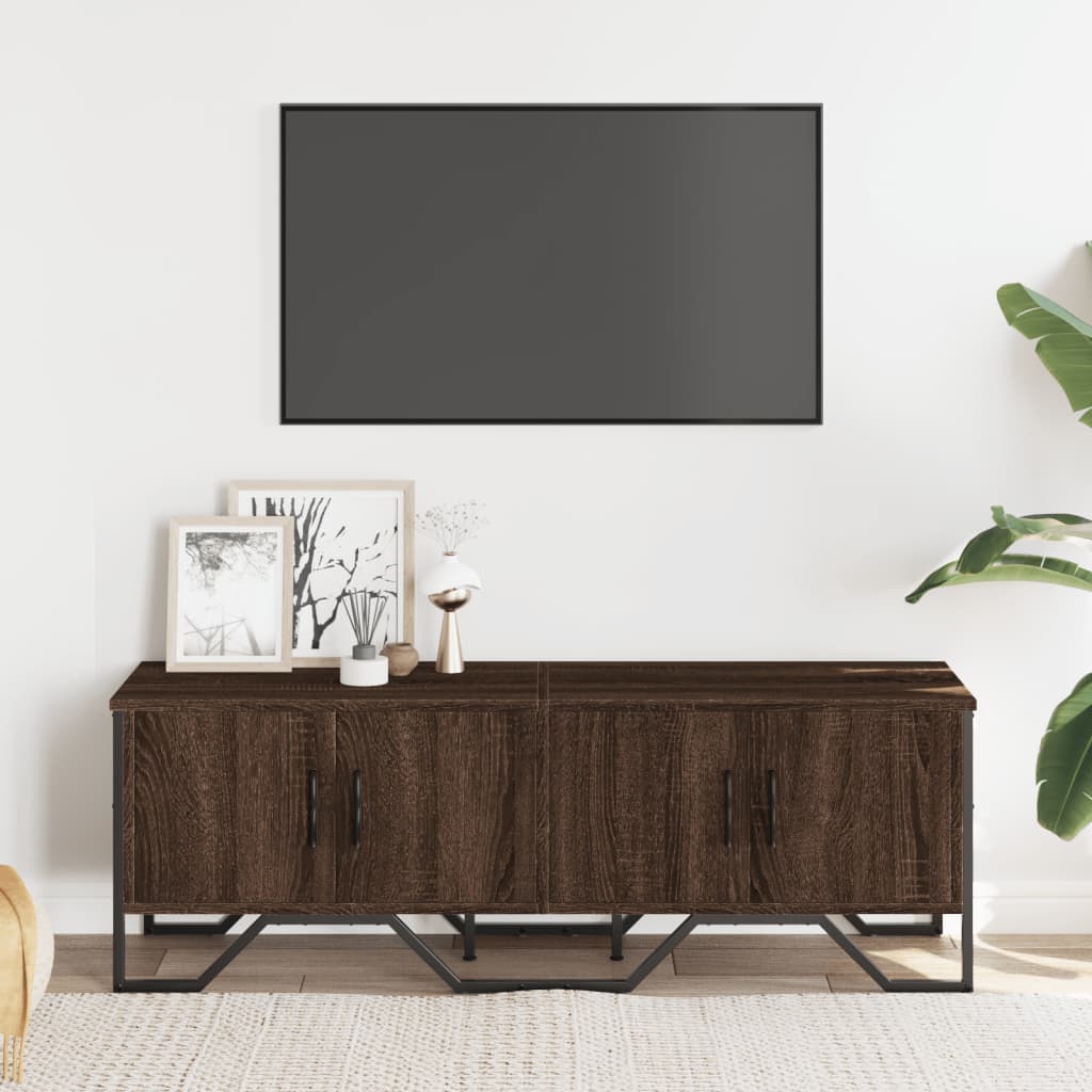 vidaXL Dulap TV, stejar maro, 122x34x41 cm, lemn prelucrat vidaXL Dulap TV, stejar maro, 122x34x41 cm, lemn prelucrat