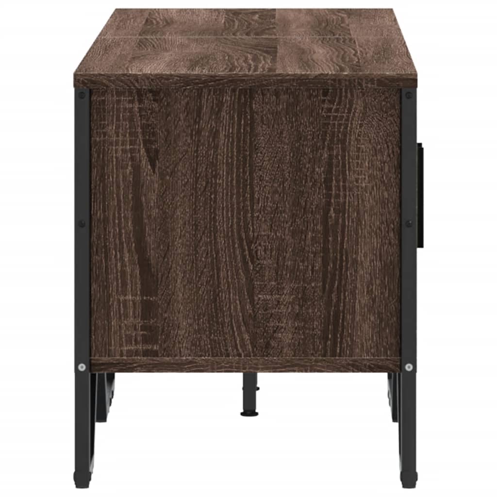 vidaXL Dulap TV, stejar maro, 122x34x41 cm, lemn prelucrat vidaXL Dulap TV, stejar maro, 122x34x41 cm, lemn prelucrat